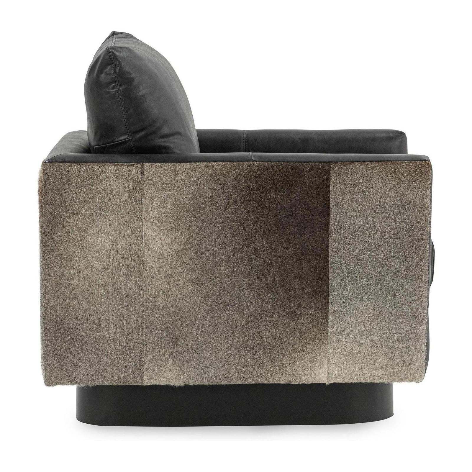 Classic Home Lathe Hide Accent Chair