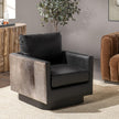 Classic Home Lathe Hide Accent Chair