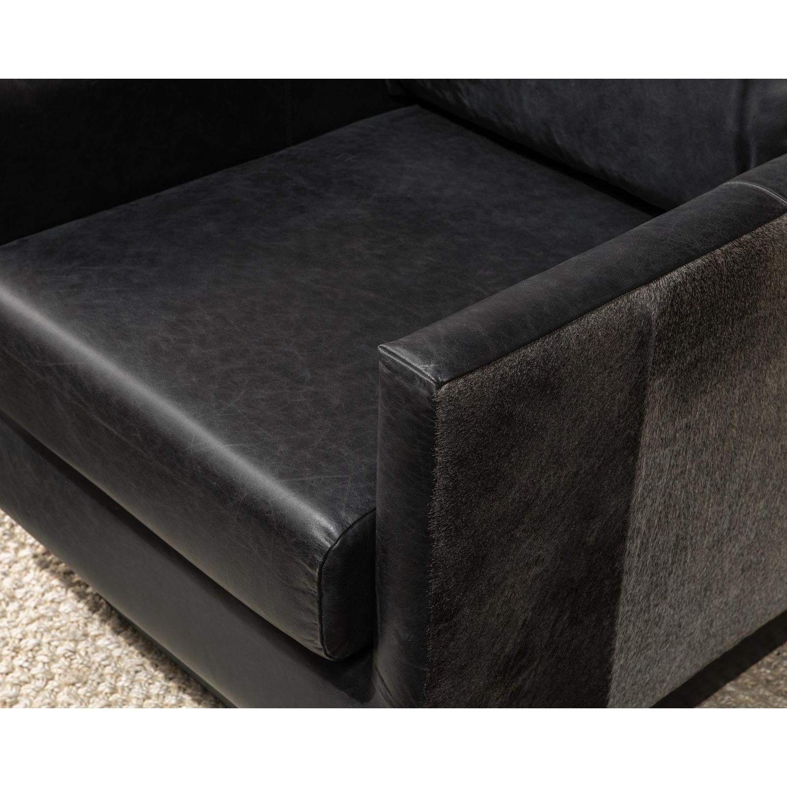 Classic Home Lathe Hide Accent Chair