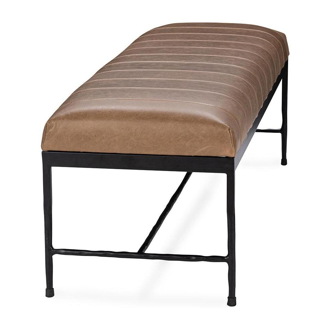 Classic Home Madeleine Leather Bench