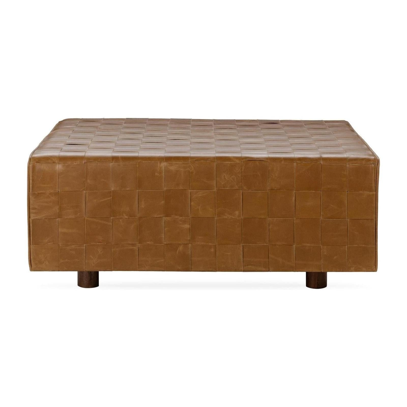 Classic Home Aristo Leather Square Ottoman