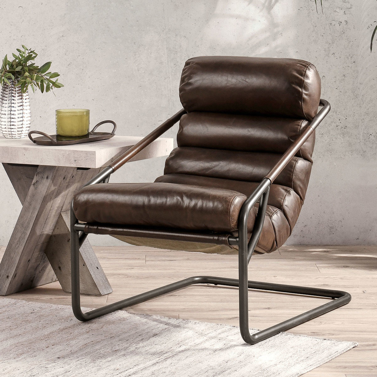 Classic Home Jackson Leather Accent Chair