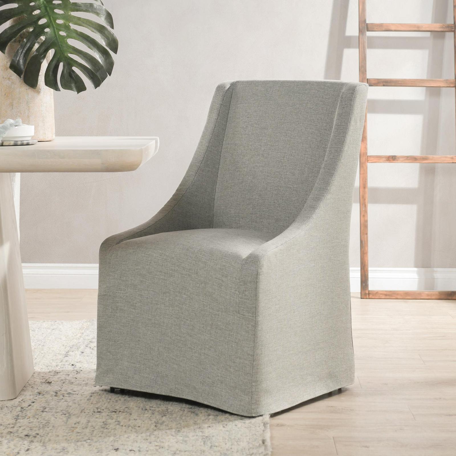 Classic Home Warwick Upholstered Rolling Dining Chair