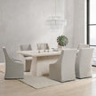 Classic Home Warwick Upholstered Rolling Dining Chair