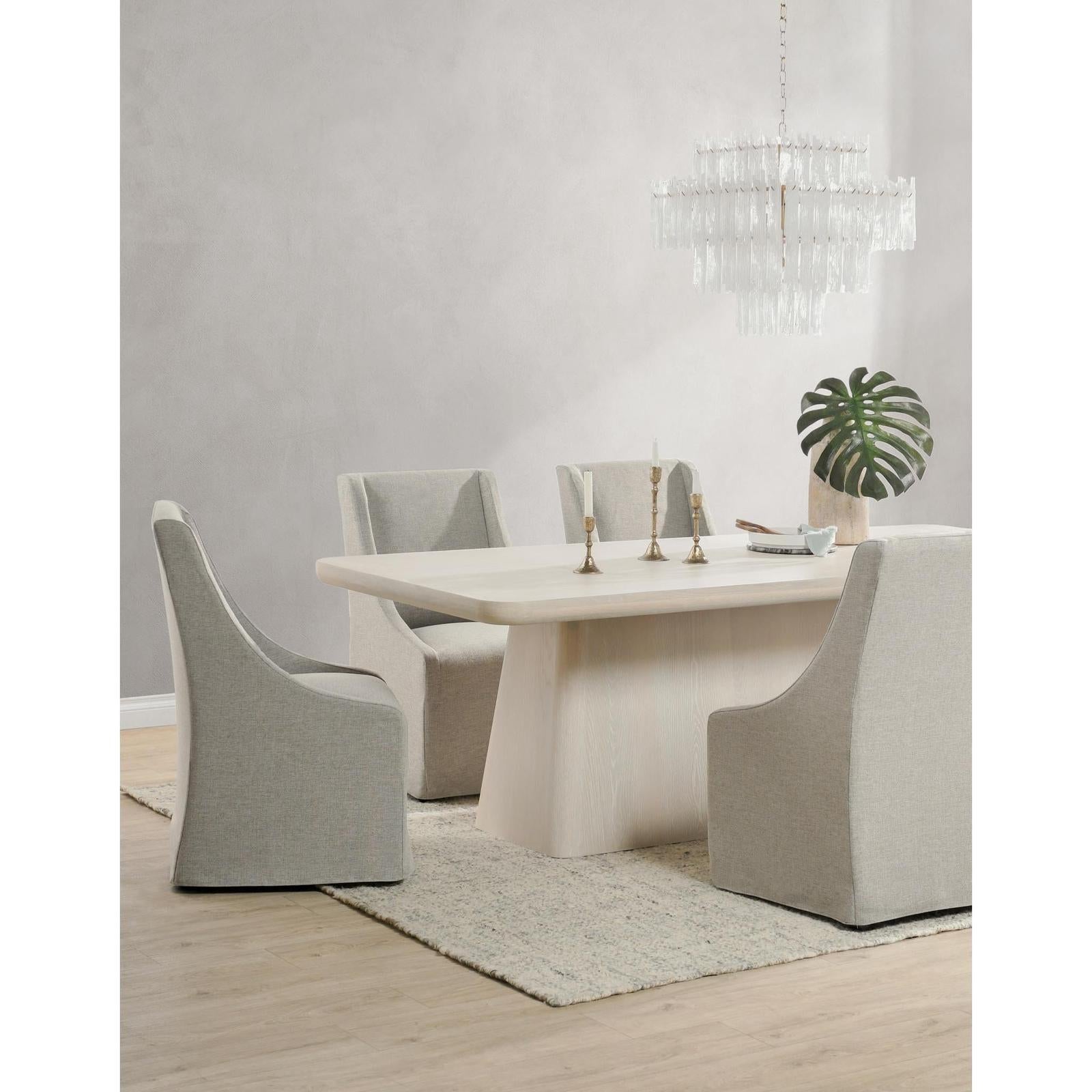 Classic Home Warwick Upholstered Rolling Dining Chair