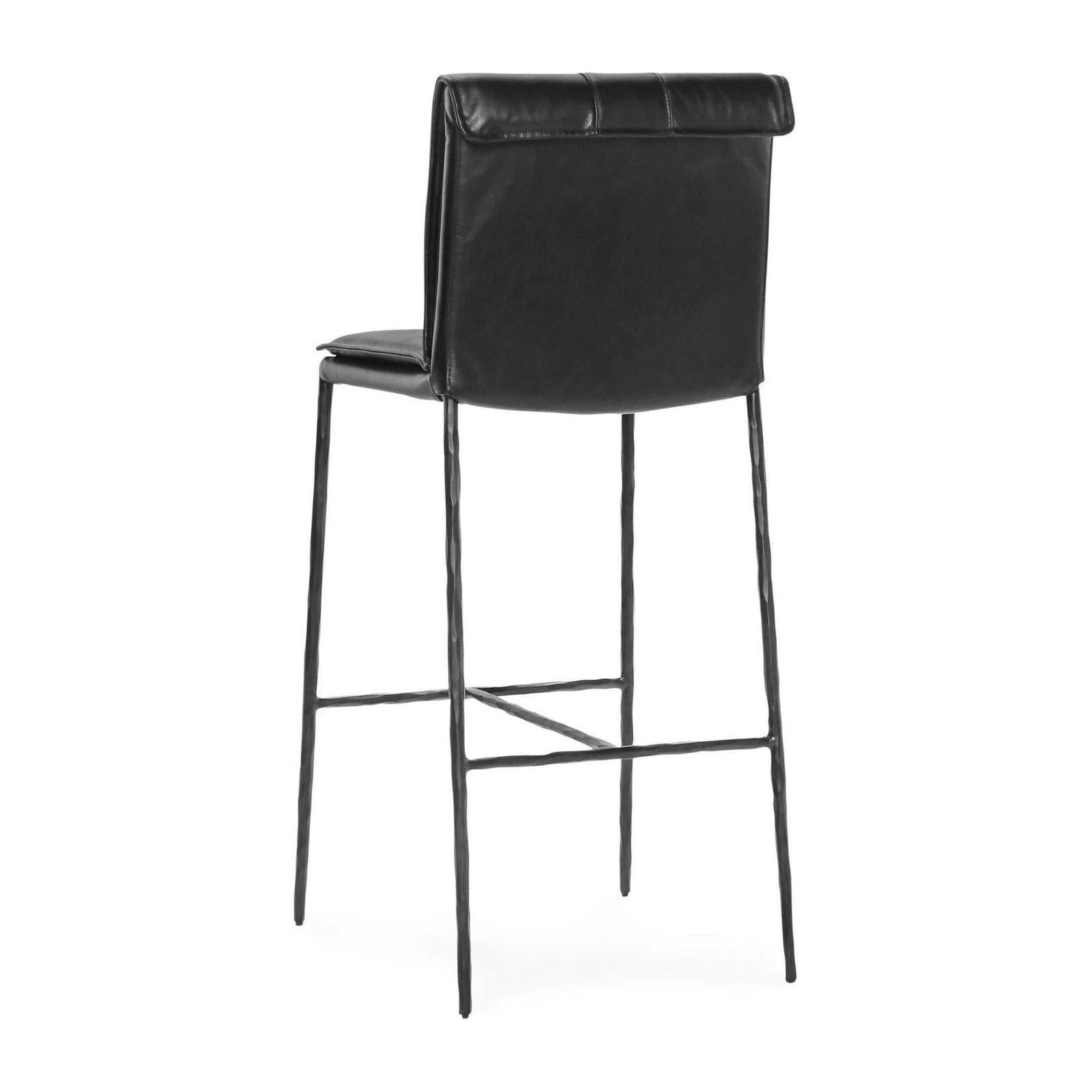 Classic Home Mayer Leather Bar Stool