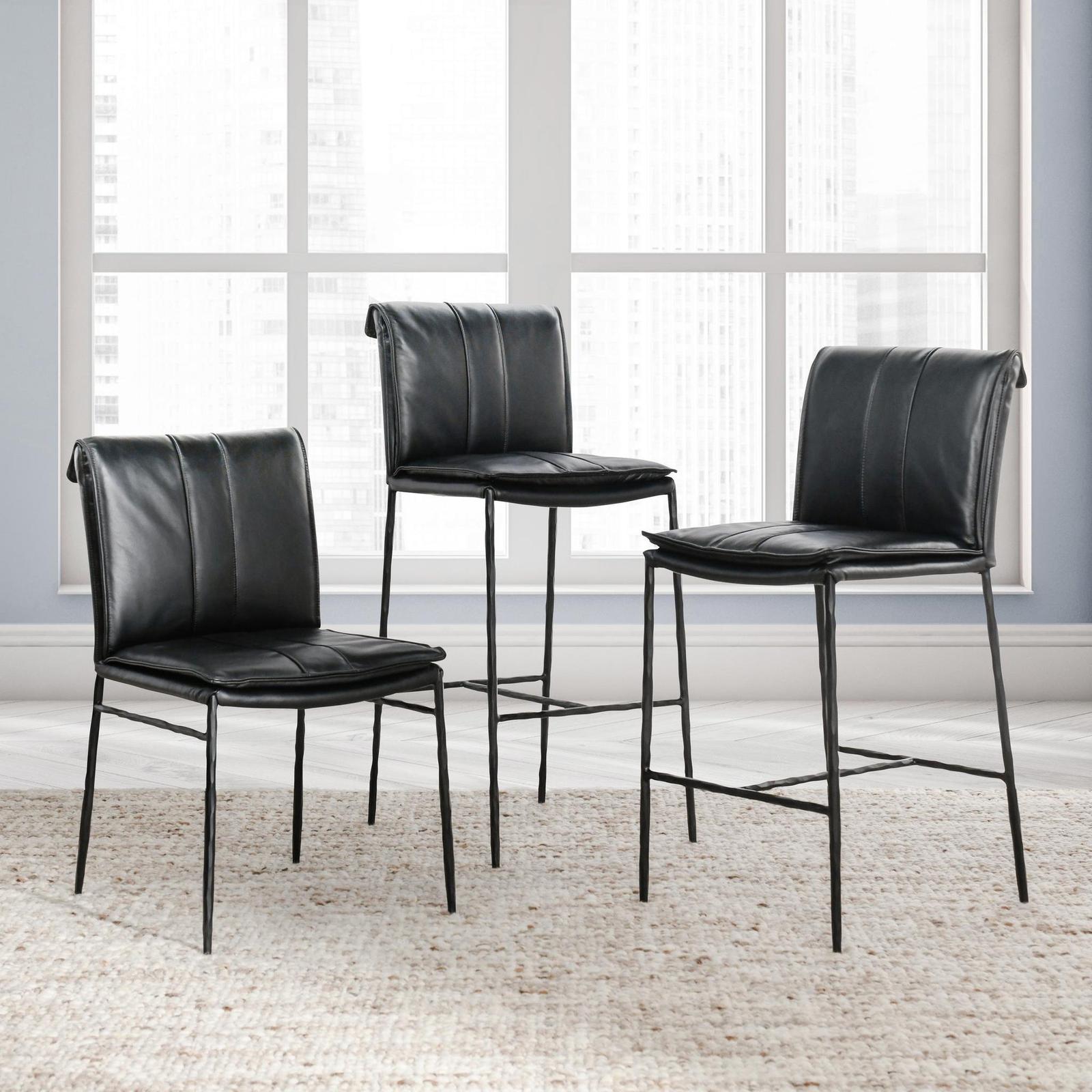 Classic Home Mayer Leather Bar Stool