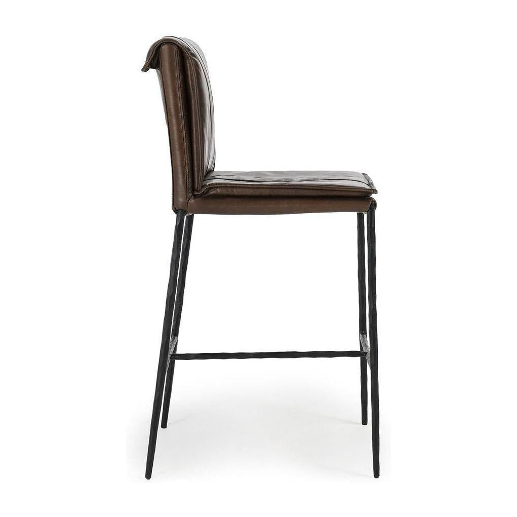 Classic Home Mayer Leather Counter Stool