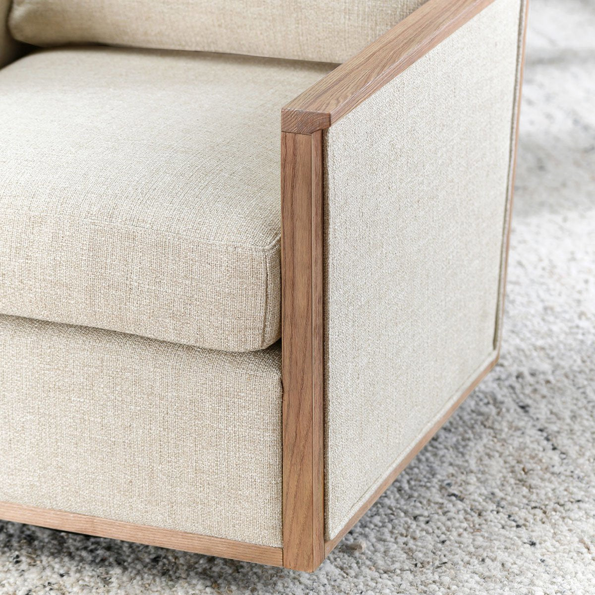 Classic Home Norman Upholstered Swivel Chair