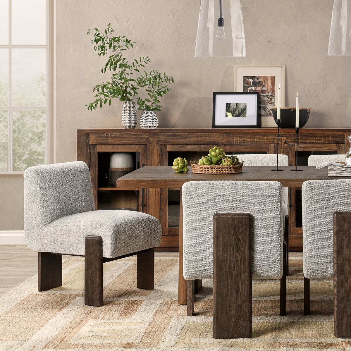 Classic Home Chelsea Upholstered/Wood Dining Chair