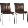 Classic Home Mayer Leather Dining Chair - Set of 2