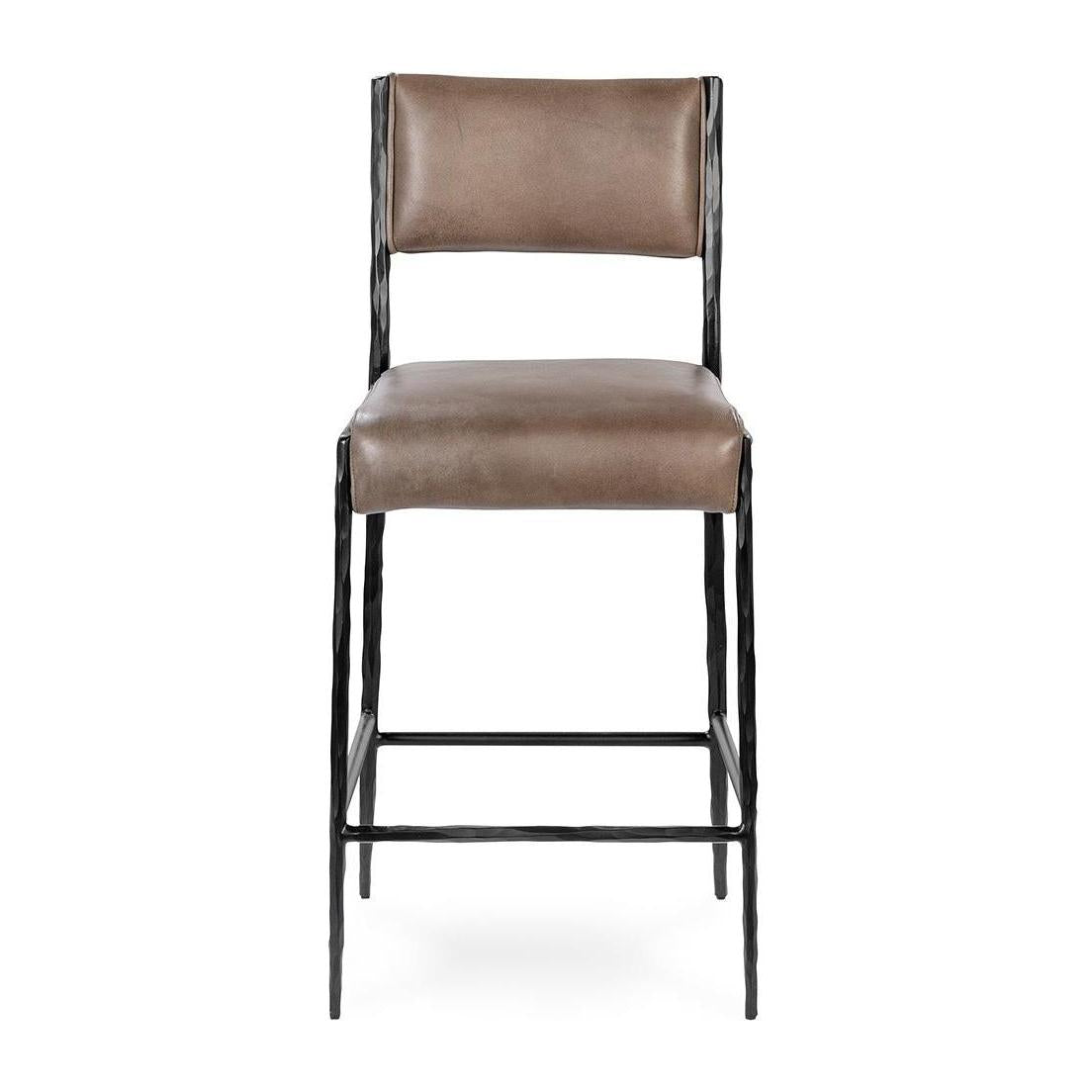 Classic Home Kayne Leather Counter Stool
