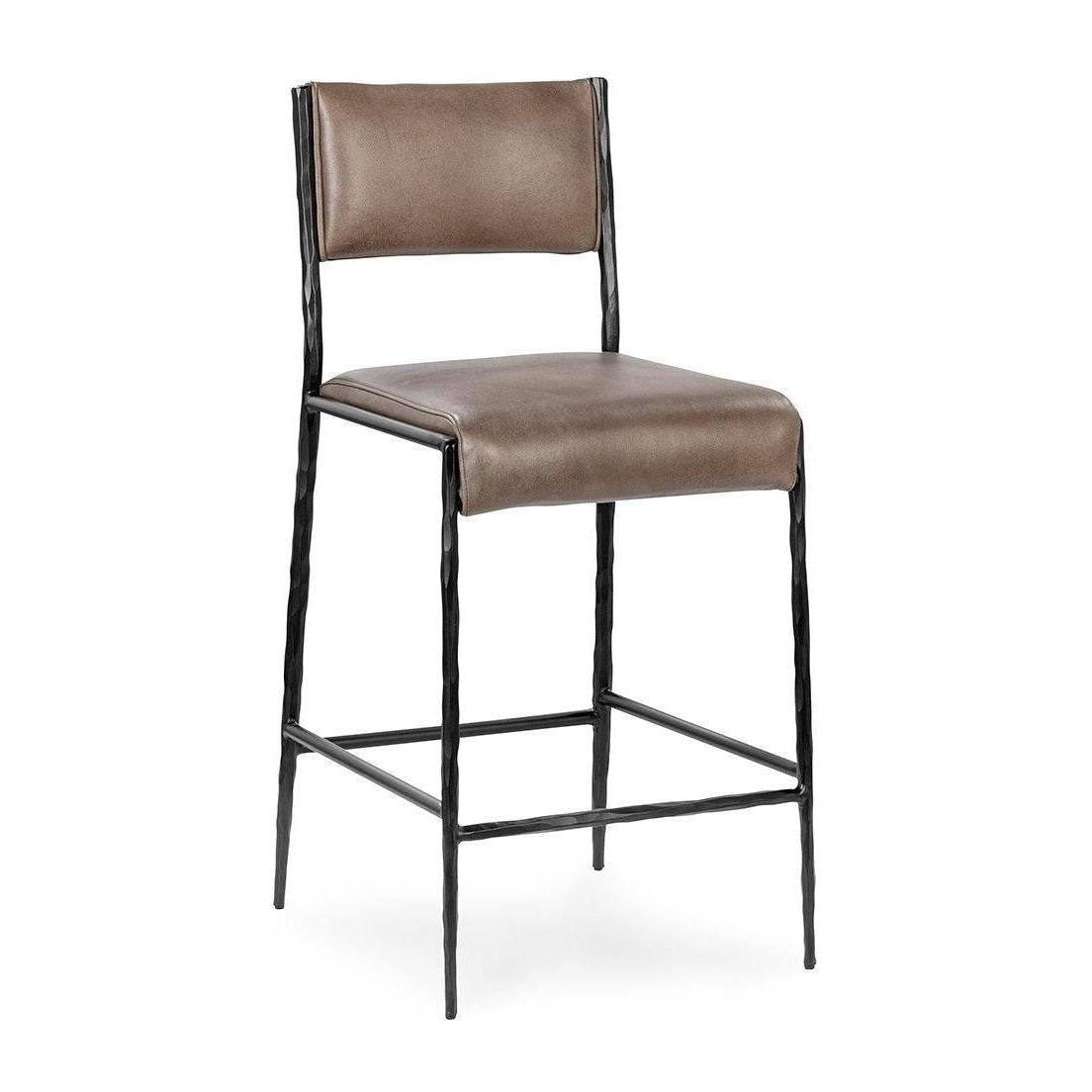 Classic Home Kayne Leather Counter Stool