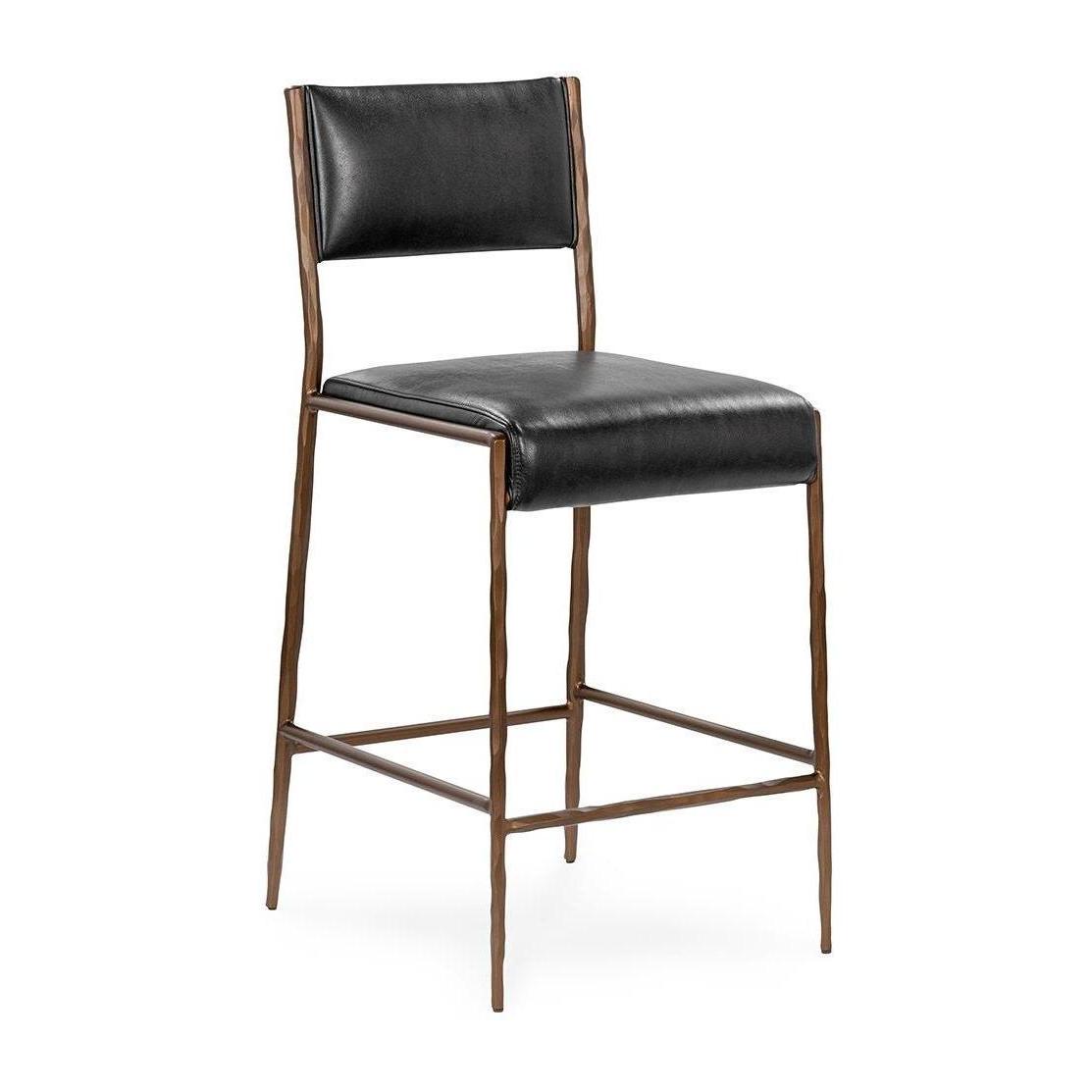 Classic Home Kayne Leather Counter Stool