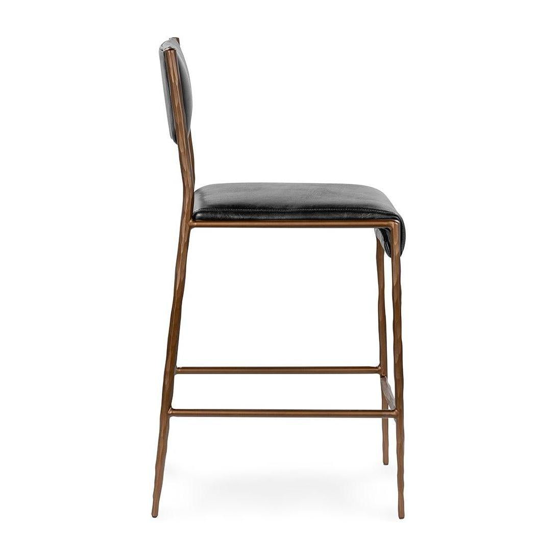 Classic Home Kayne Leather Counter Stool