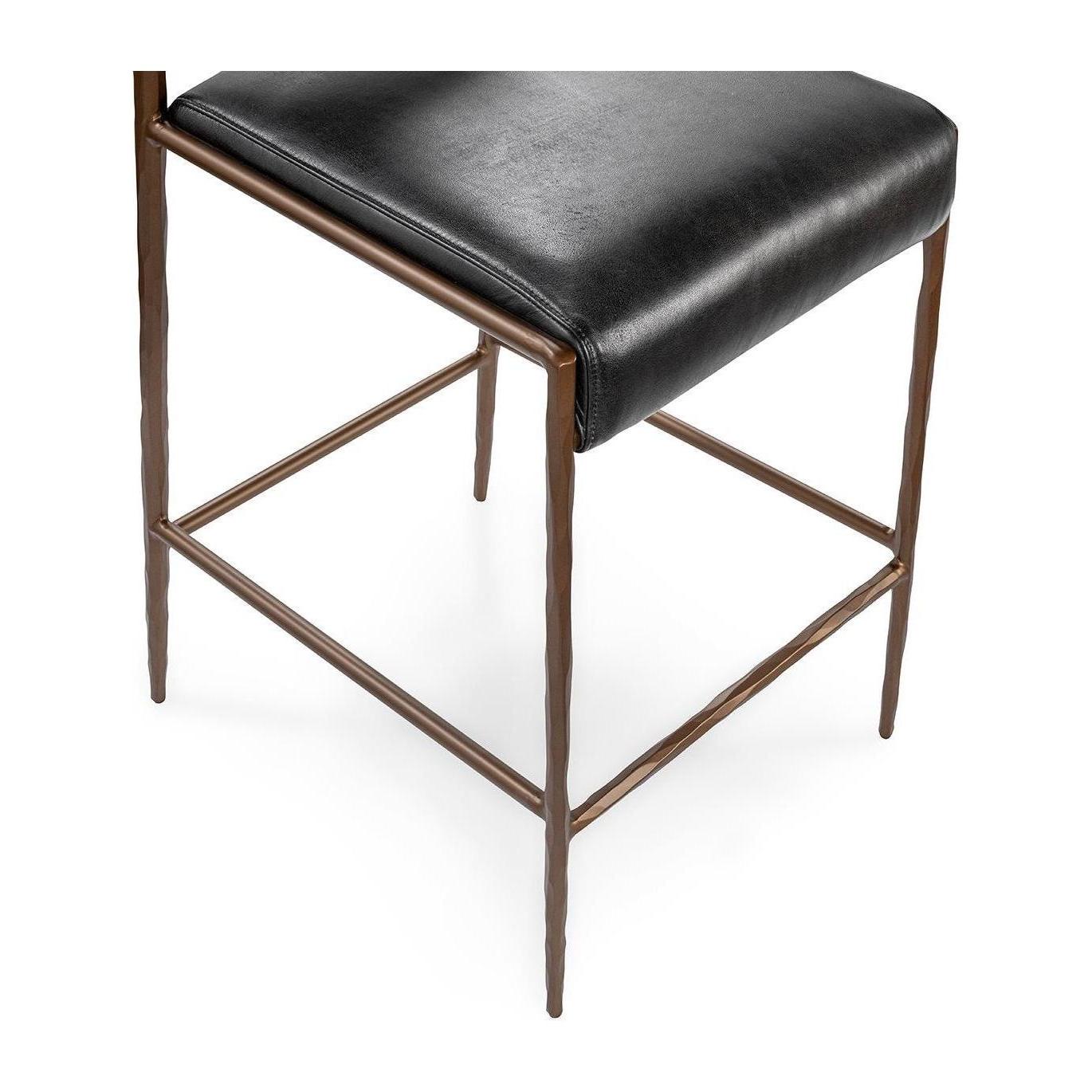 Classic Home Kayne Leather Counter Stool