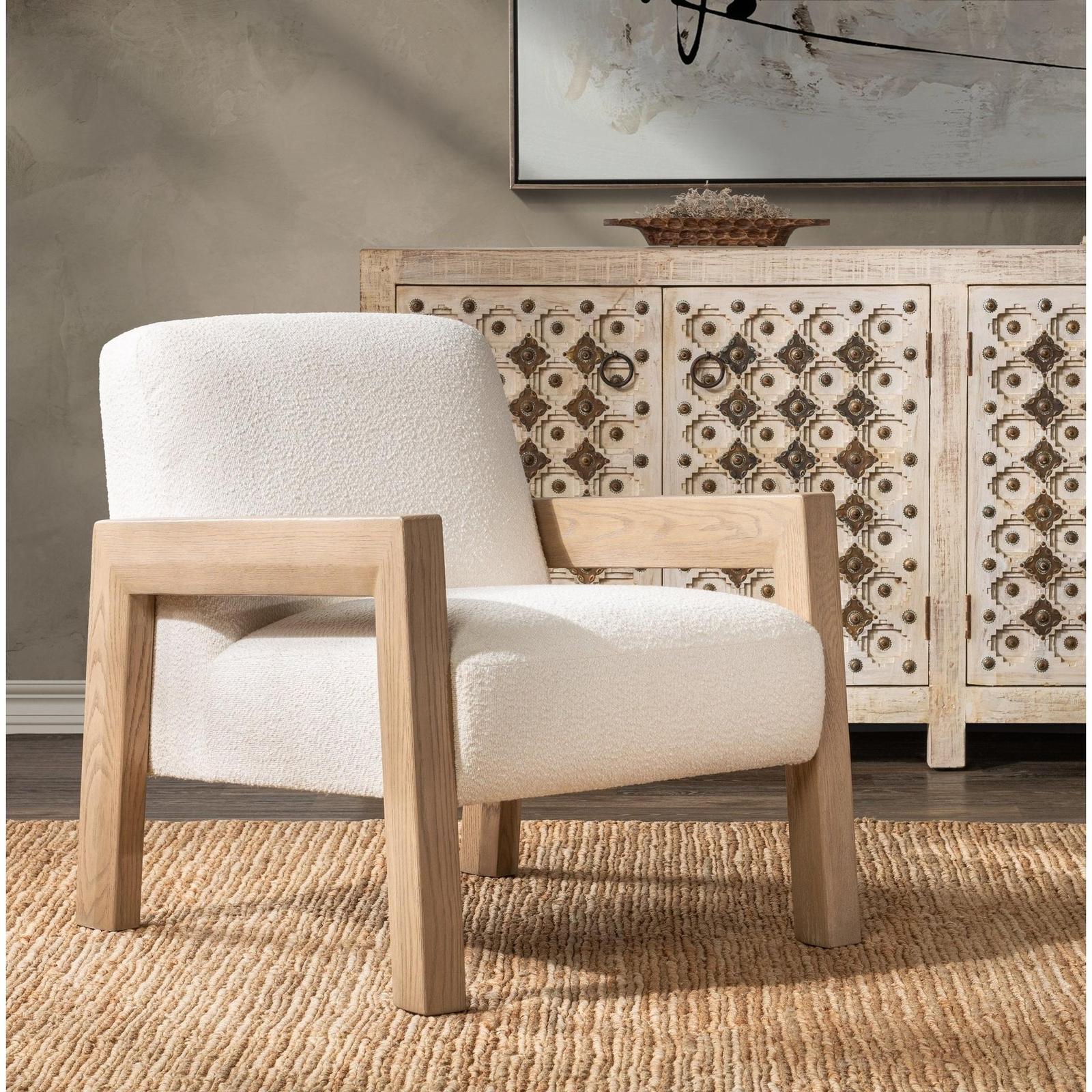 Classic Home Aliza Upholstered Accent Chair Clearance