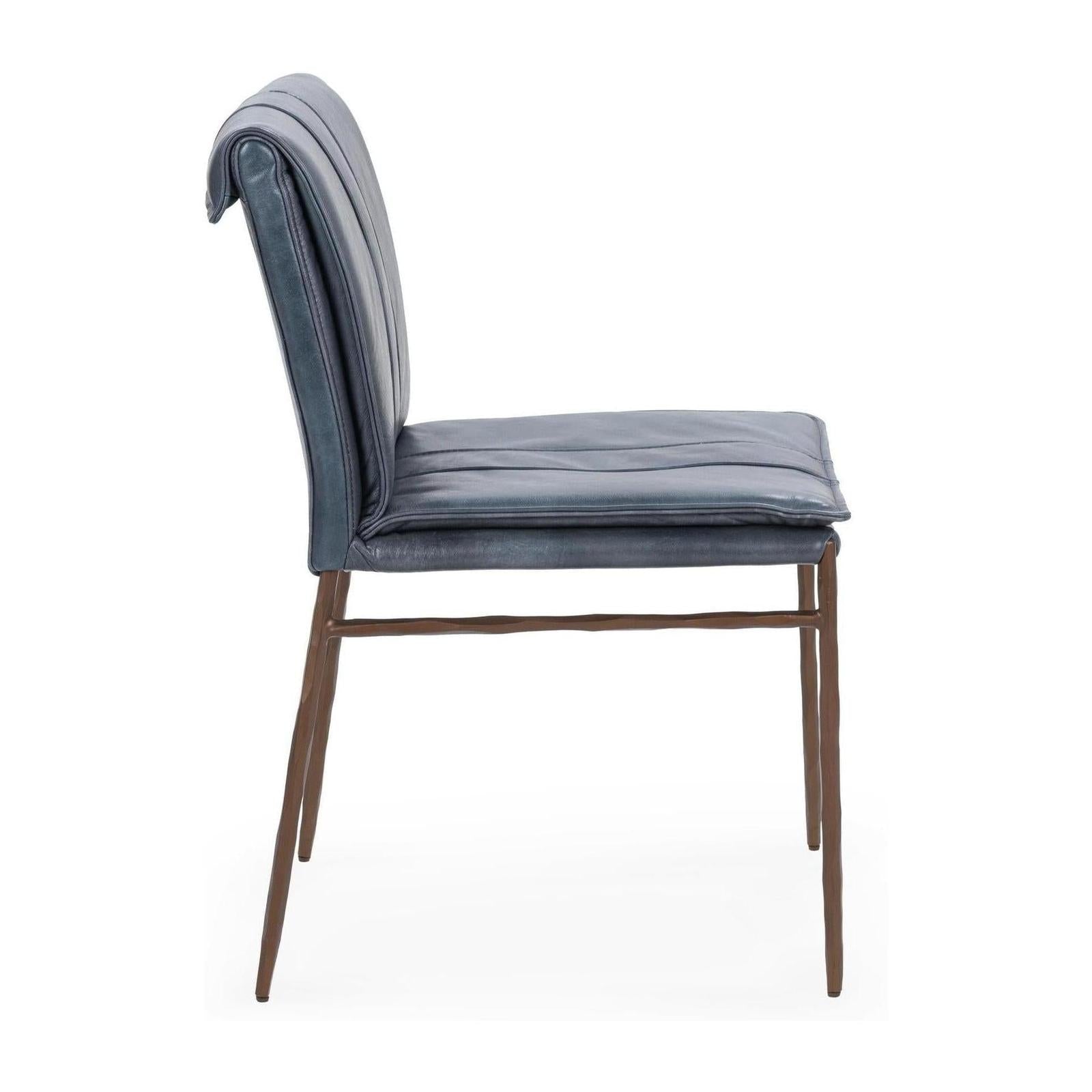 Classic Home Mayer Leather Dining Chair - Set of 2