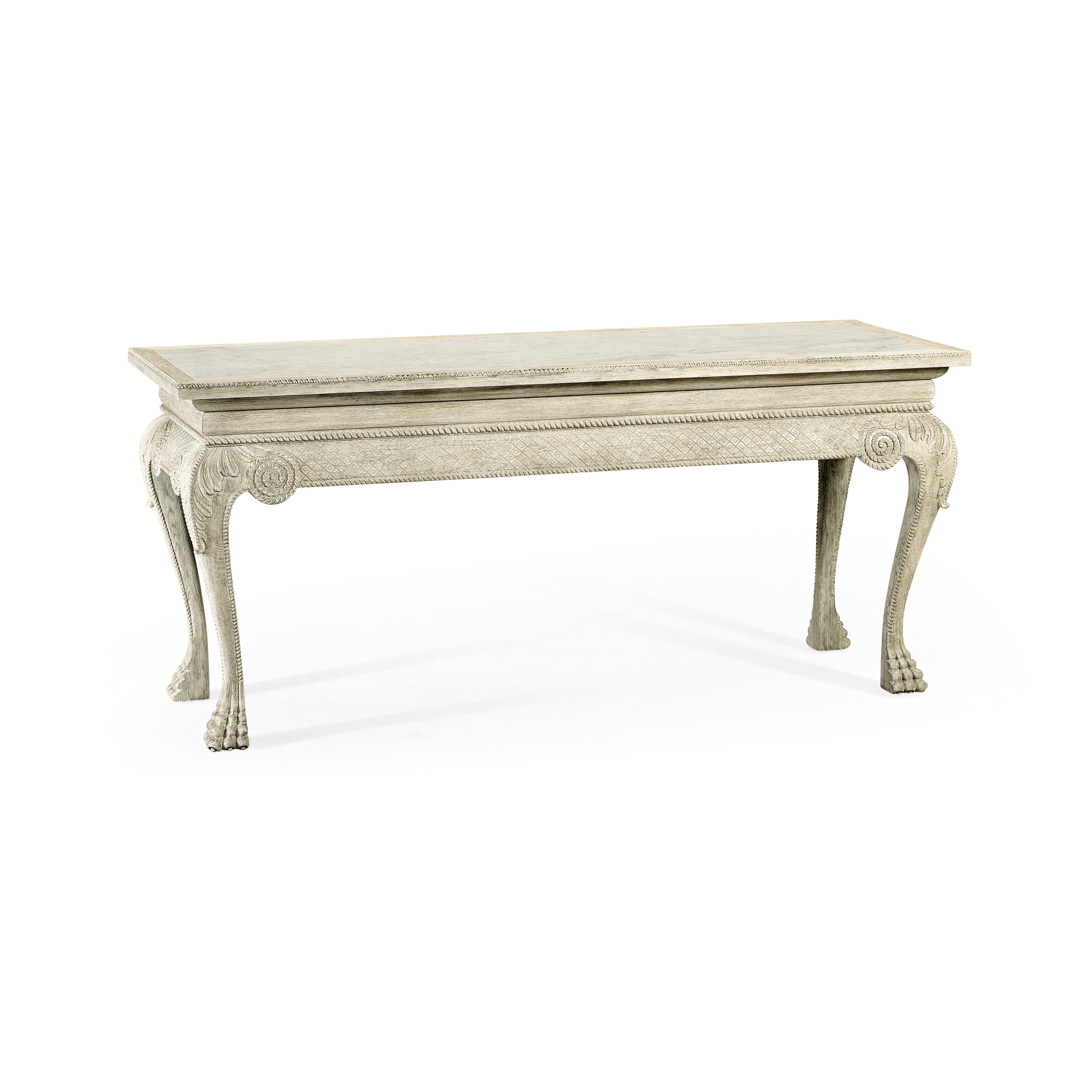 Jonathan Charles York Venetian White Oak Console