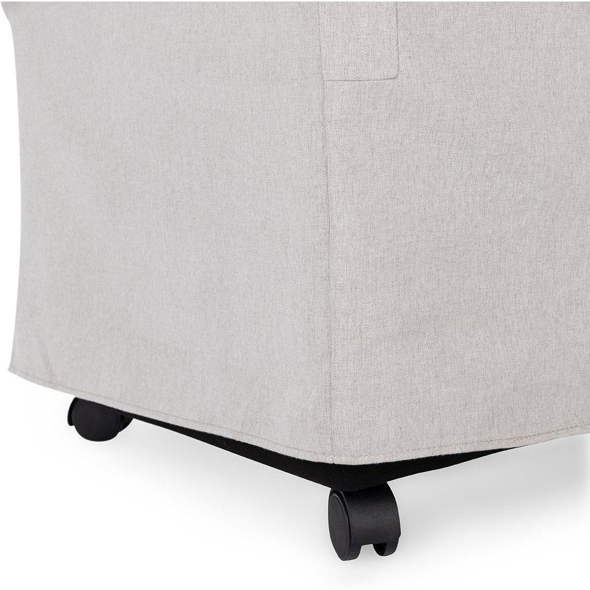 Classic Home Warwick Upholstered Rolling Dining Chair
