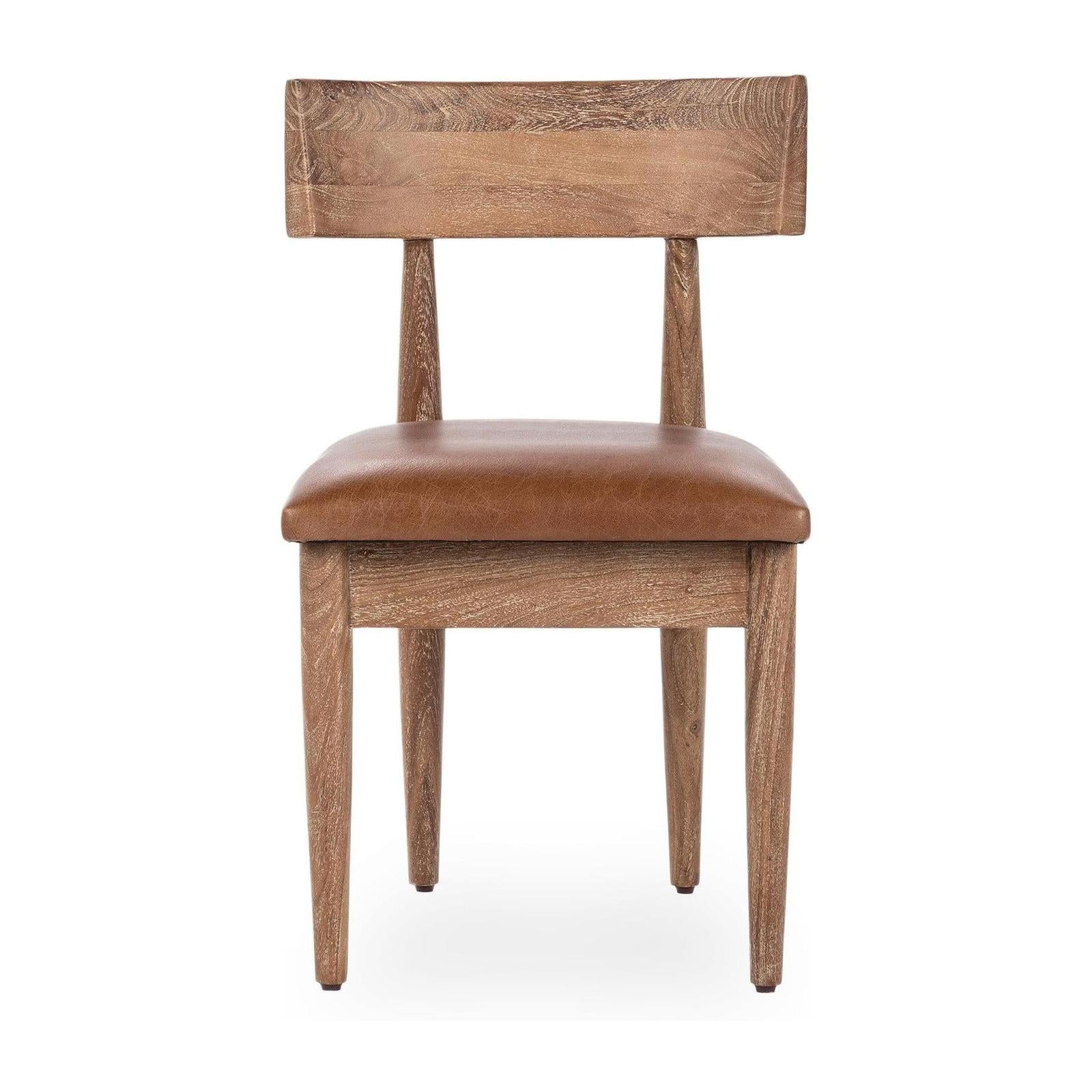 Classic Home Alvaro Leather Dining Chair - Set of 2