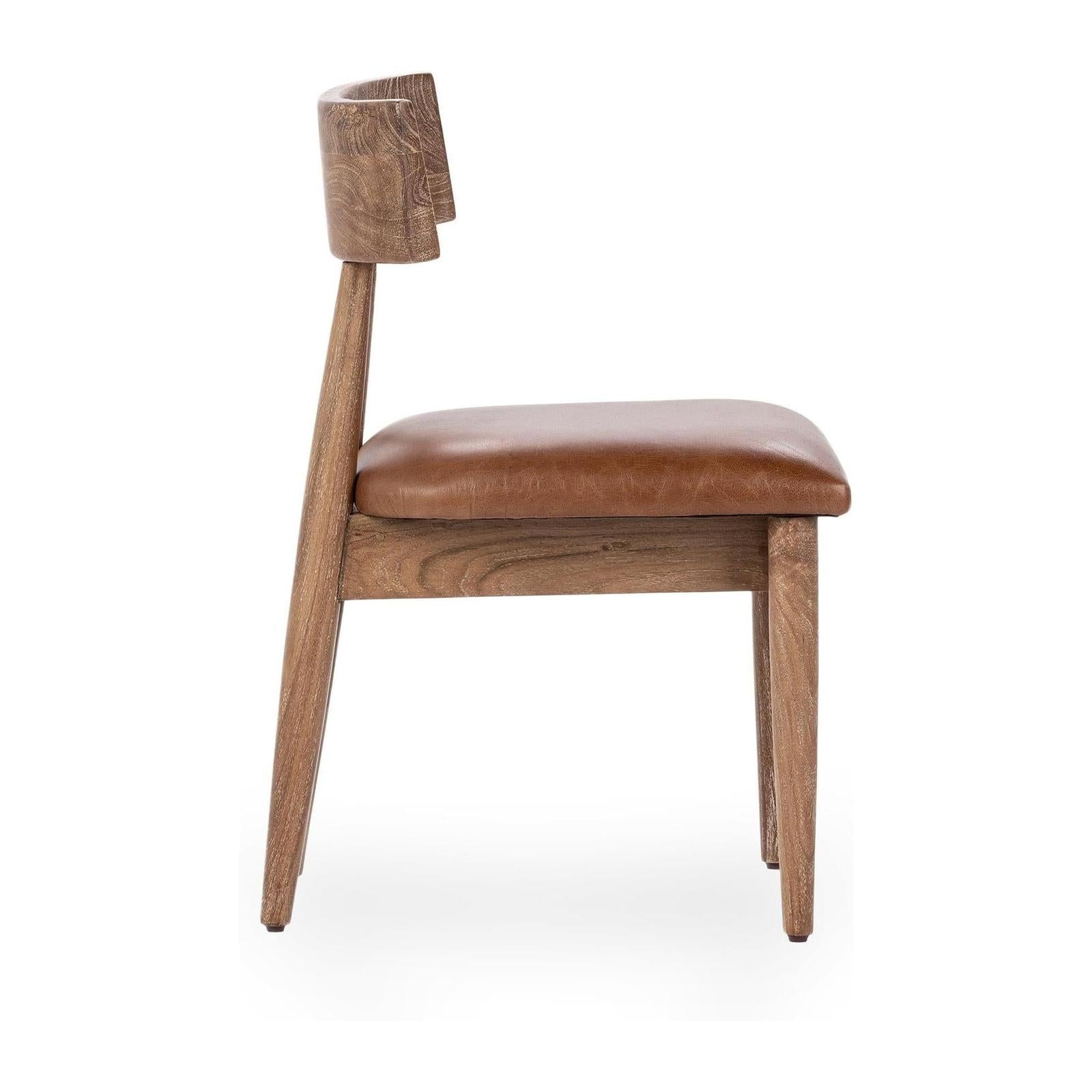 Classic Home Alvaro Leather Dining Chair - Set of 2