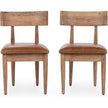Classic Home Alvaro Leather Dining Chair - Set of 2