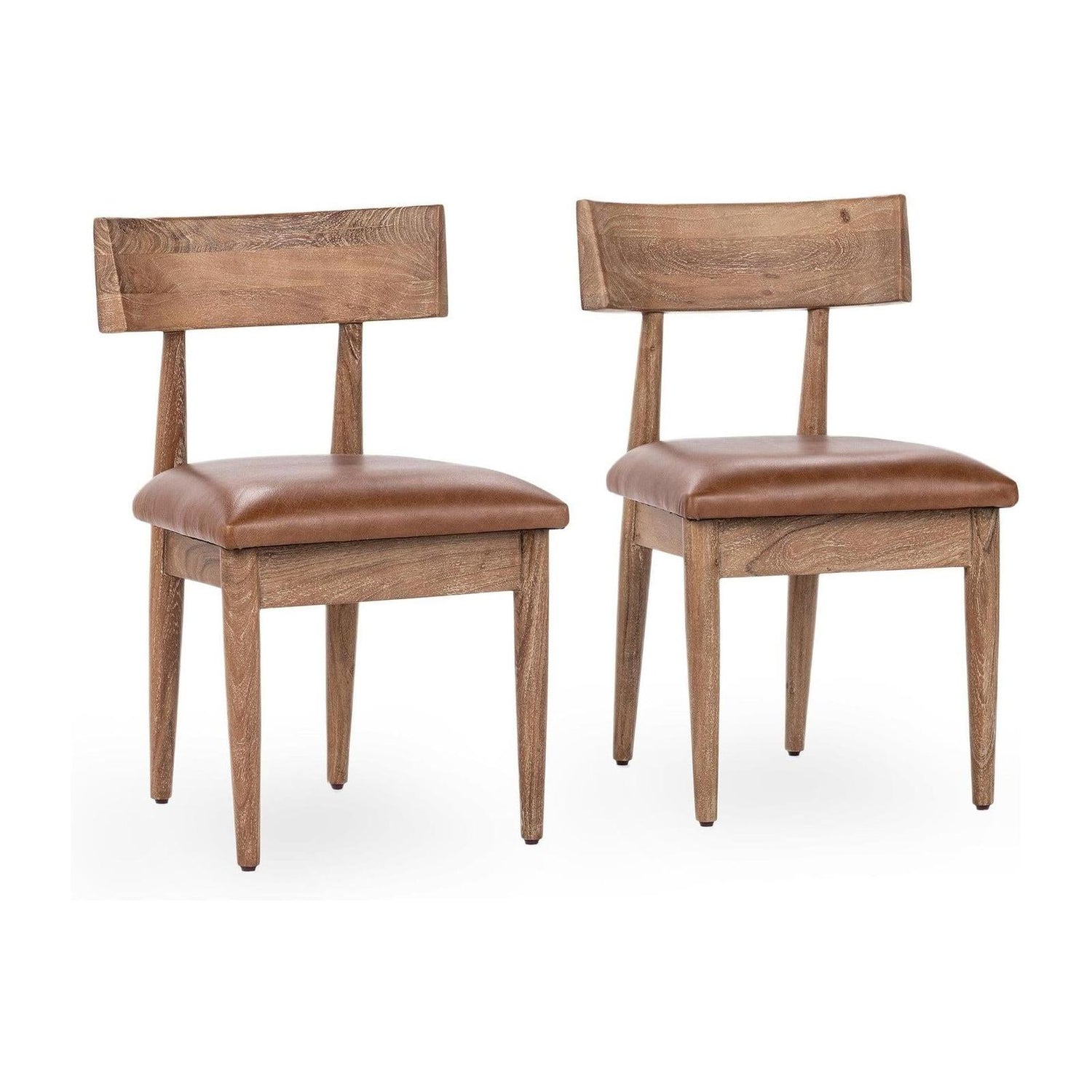 Classic Home Alvaro Leather Dining Chair - Set of 2