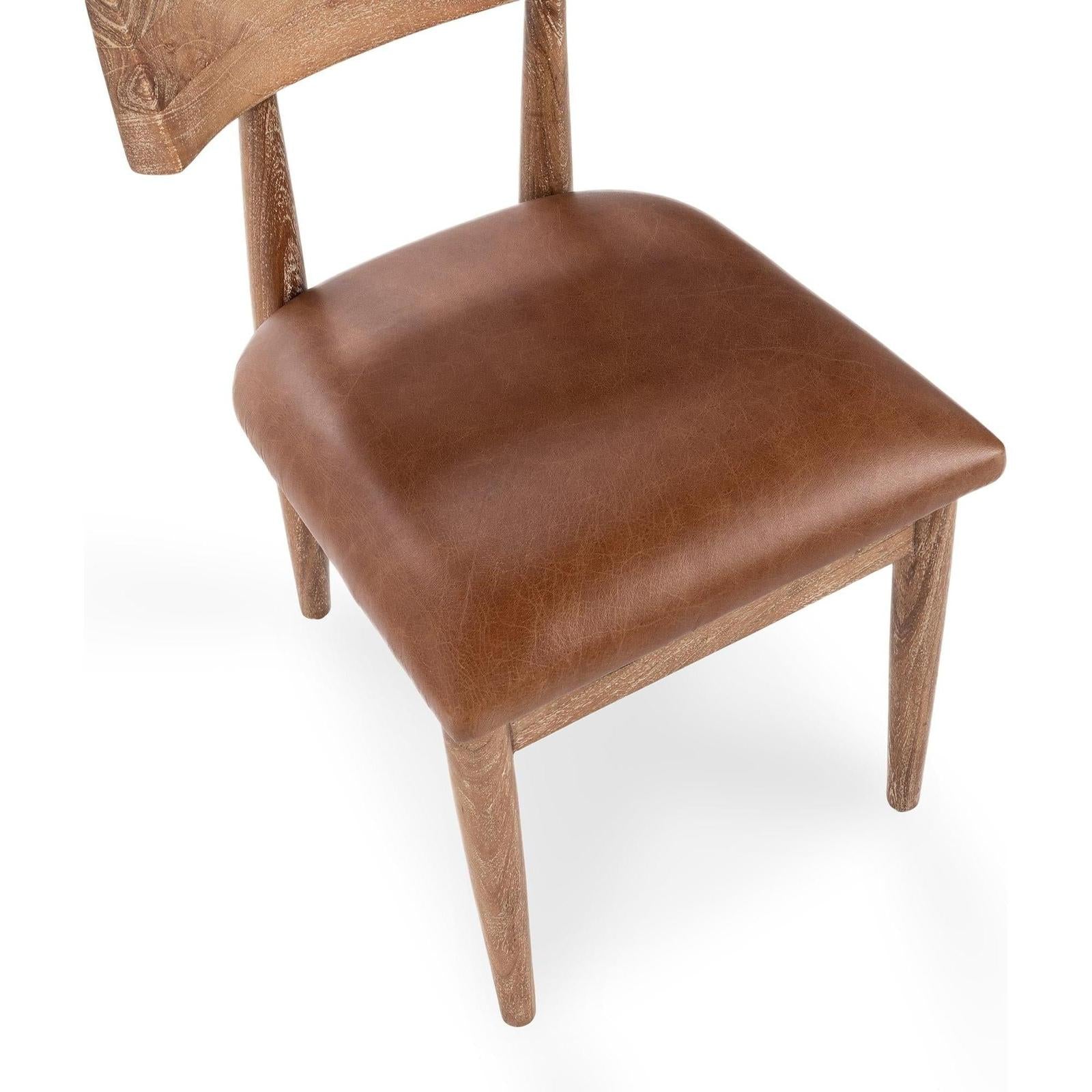 Classic Home Alvaro Leather Dining Chair - Set of 2