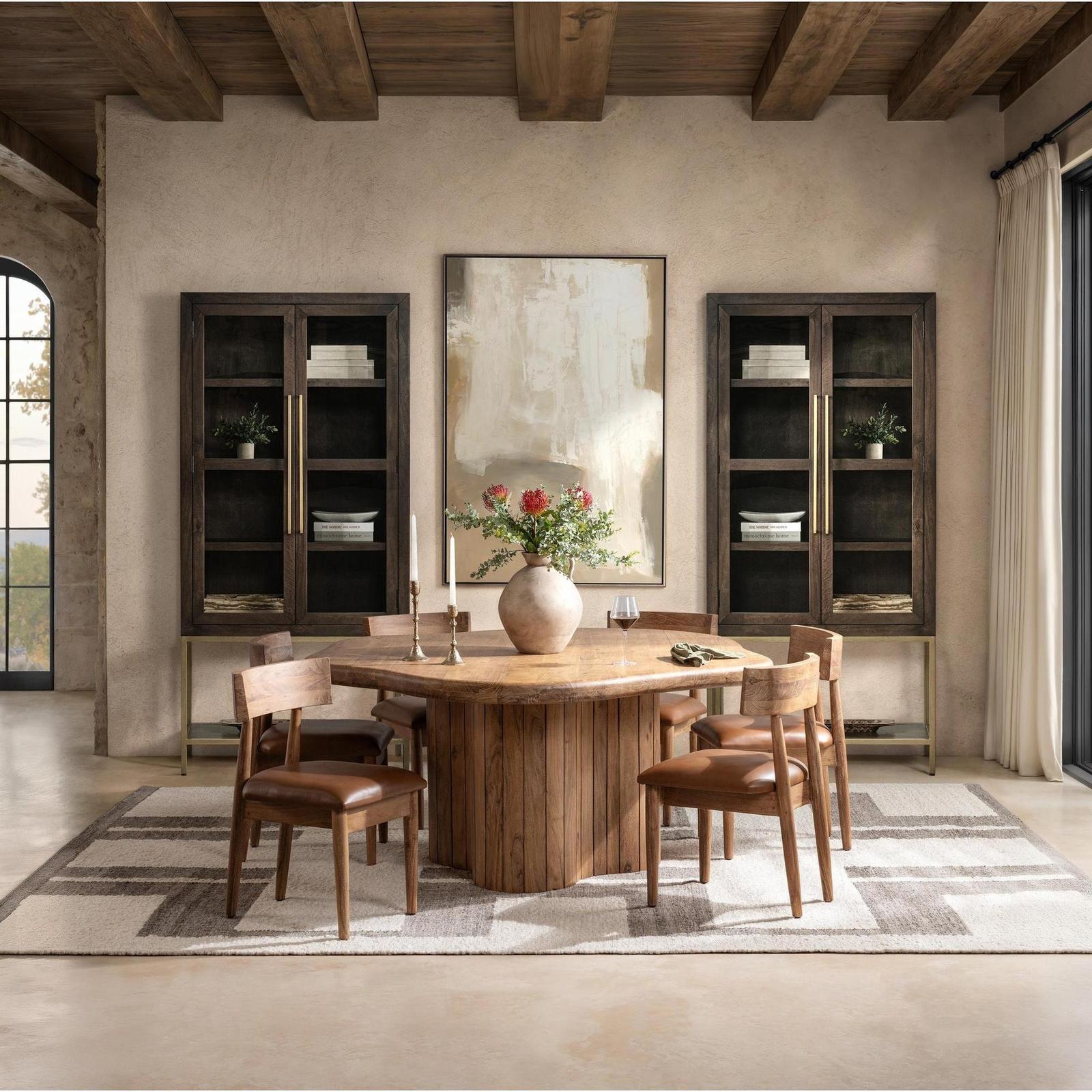 Classic Home Alvaro Leather Dining Chair - Set of 2