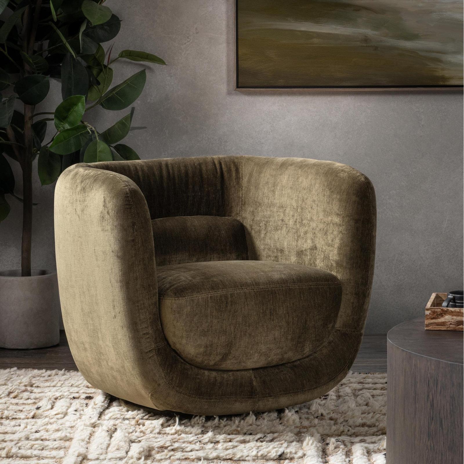 Classic Home Nico Upholstered Swivel Chair