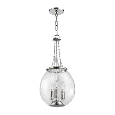 Hudson Valley Lighting Pierce 3 Light 10.5 inch Polished Nickel Pendant Ceiling Light Clearance
