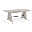 Magnussen Home Bronwyn Alabaster Extendable Rectangular Dining Table