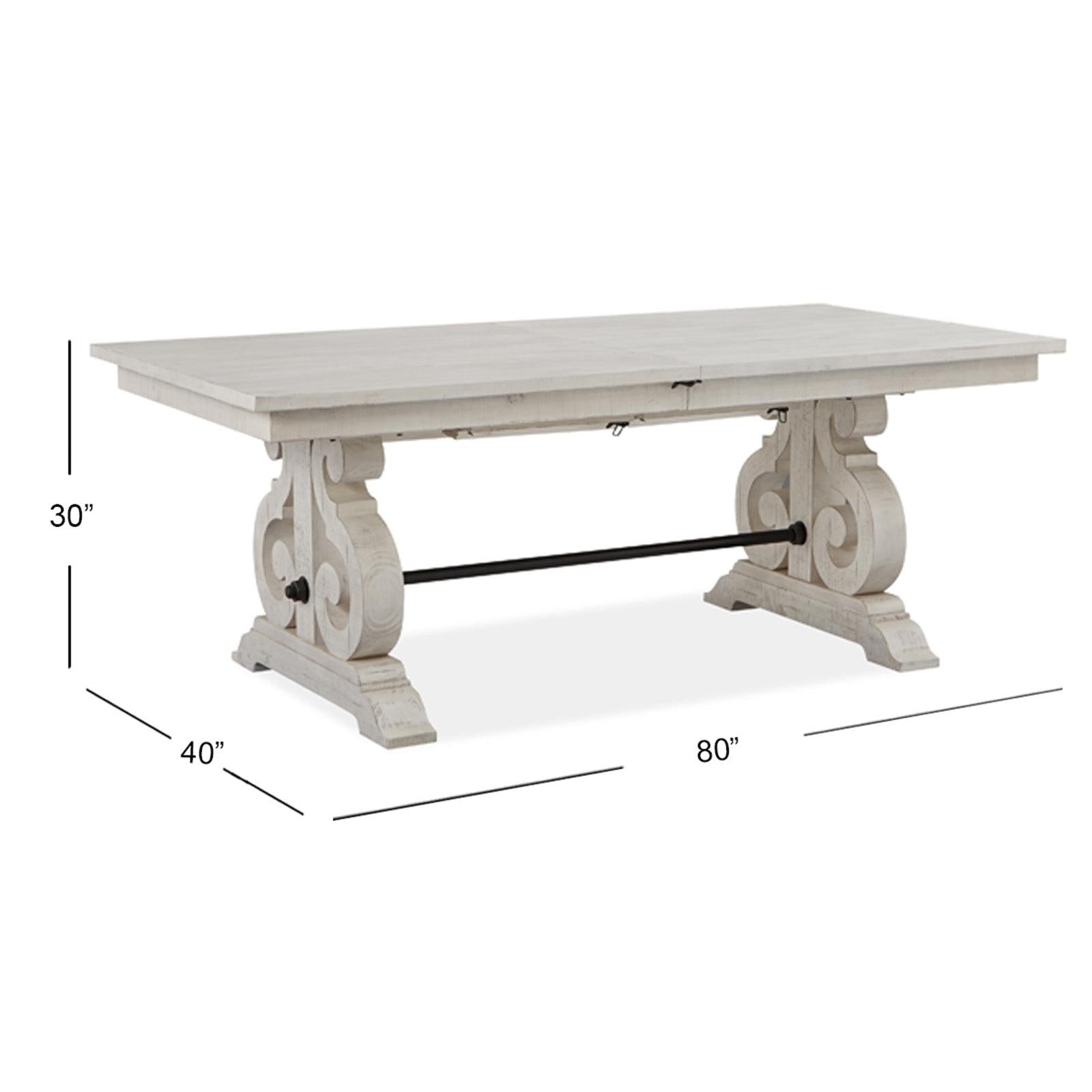 Magnussen Home Bronwyn Alabaster Extendable Rectangular Dining Table