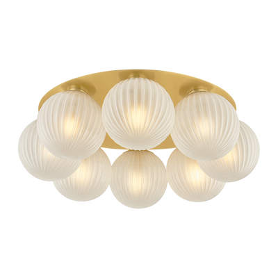 Corbett Vernazza 8 Light Vintage Polished Brass Flush Mount Ceiling Light