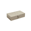 Global Views Light Grey Marbled Leather D Ring Box