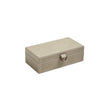 Global Views Light Grey Marbled Leather D Ring Box