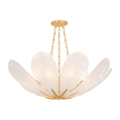 Corbett Galena 9 Light Vintage Gold Leaf Chandelier Ceiling Light