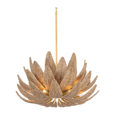 Corbett Varanasi 14 Light Vintage Gold Leaf Chandelier Ceiling Light