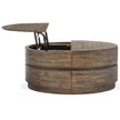 Magnussen Home Baisden Tobacco Lift Top Round Cocktail Table With Casters