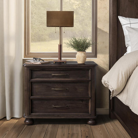 Classic Home Brookside 3 Drawer Nightstand