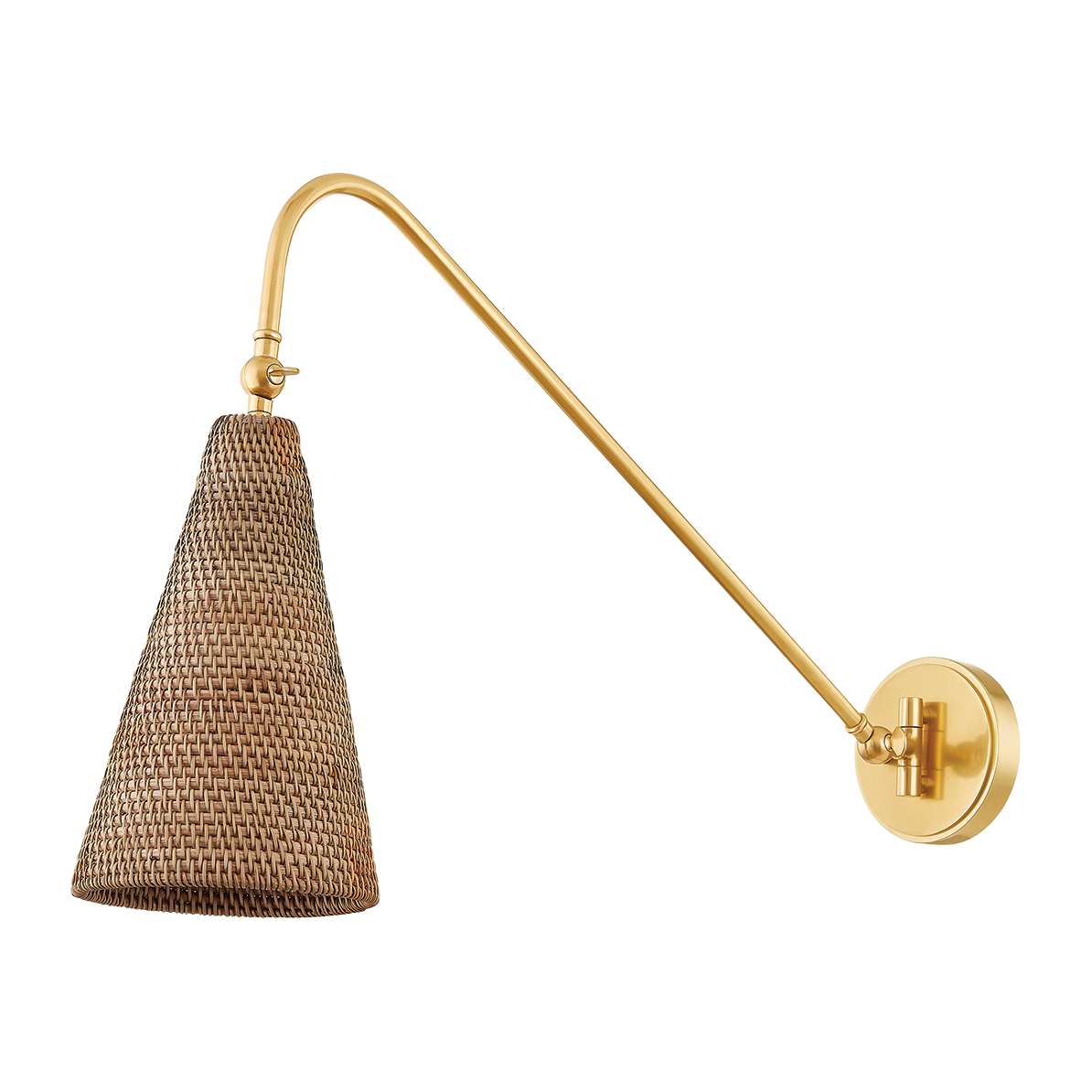 Hudson Valley Lighting Averack 1 Light 5.75 inch Aged Brass Plug-in Sconce Wall Light