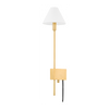Hudson Valley Lighting Teaneck 1 Light 6.25 inch Aged Brass Plug-in Sconce Wall Light