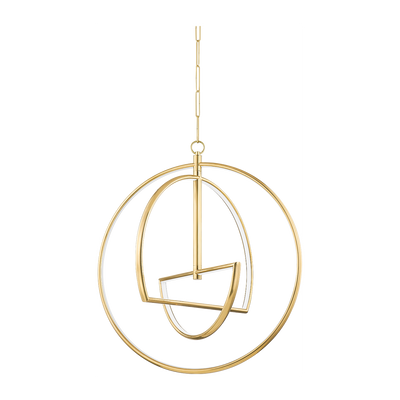 Hudson Valley Lighting Welland 3 Light 24 inch Aged Brass Chandelier Ceiling Light