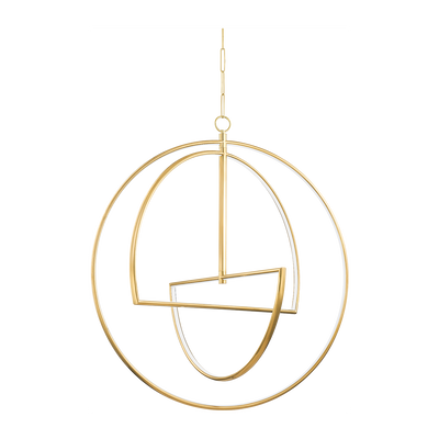 Hudson Valley Lighting Welland 3 Light 36 inch Aged Brass Chandelier Ceiling Light