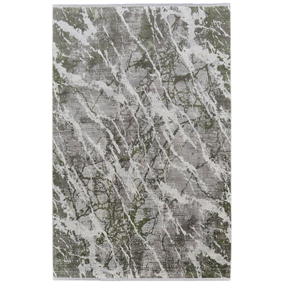 Feizy Cadiz 39N6F Modern Abstract Rug in Gray/Green/Taupe