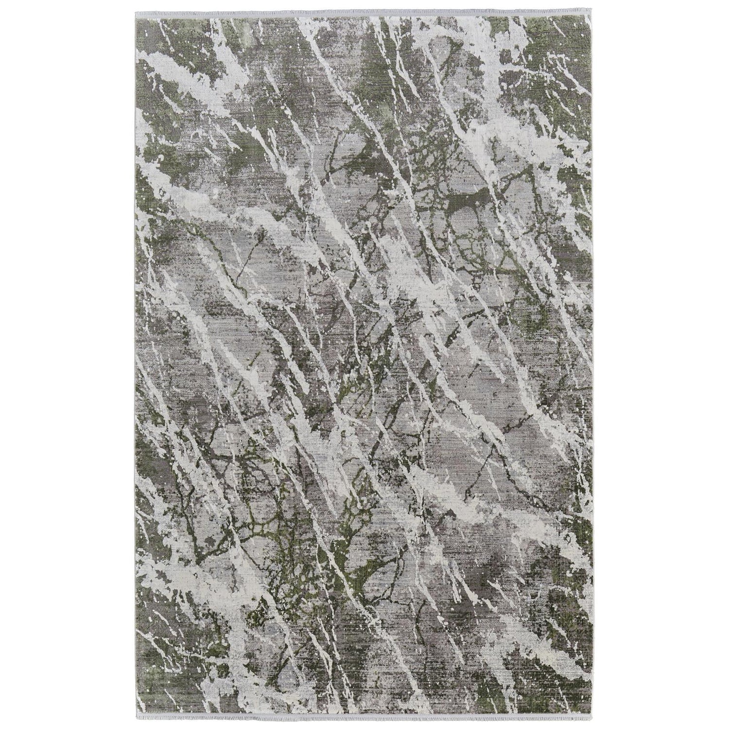 Feizy Cadiz 39N6F Modern Abstract Rug in Gray/Green/Taupe