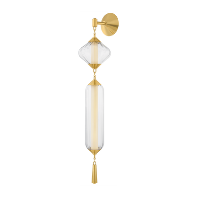 Corbett Fiorello 2 Light Vintage Polished Brass Wall Sconce Wall Light