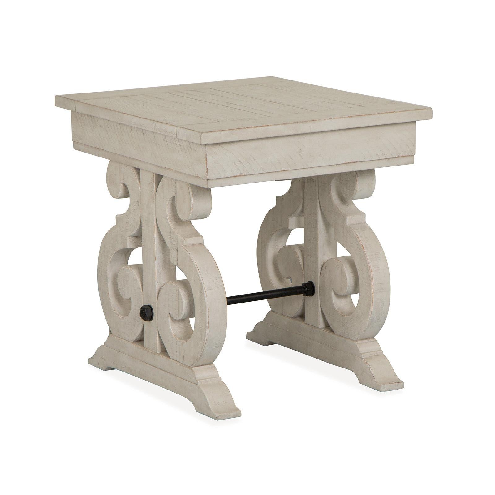 Magnussen Home Bronwyn Alabaster Rectangular End Table