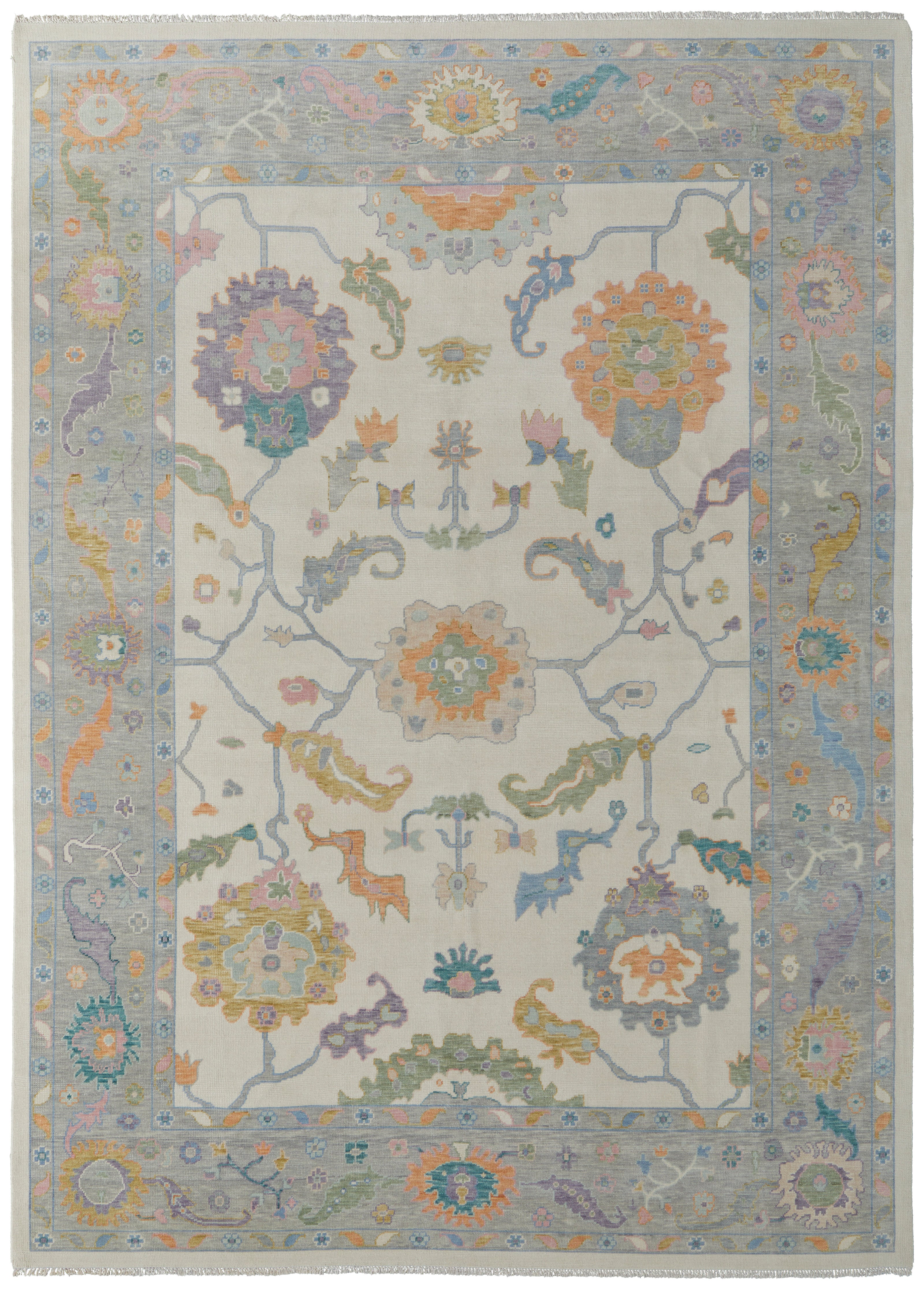Feizy Karina 69G9F Rug in Ivory/Gray